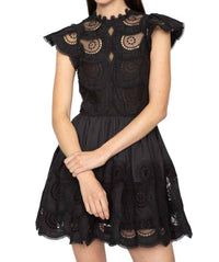 Sea - Drea Embroidery Flutter Sleeve Dress