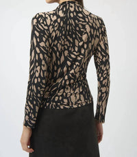 Joseph Ribkoff - Mock Neck Long Sleeves Fitted Top