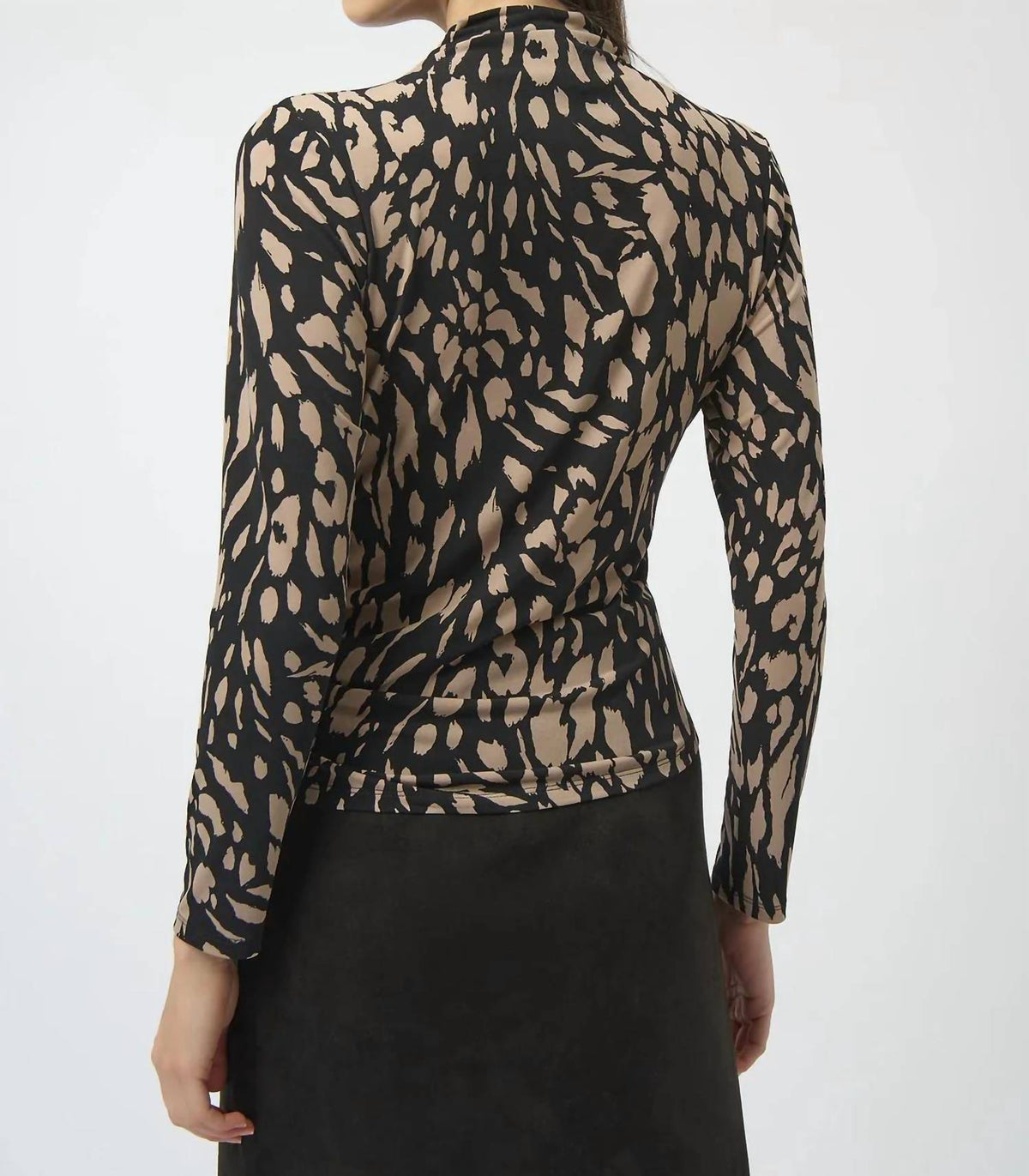 Joseph Ribkoff - Mock Neck Long Sleeves Fitted Top