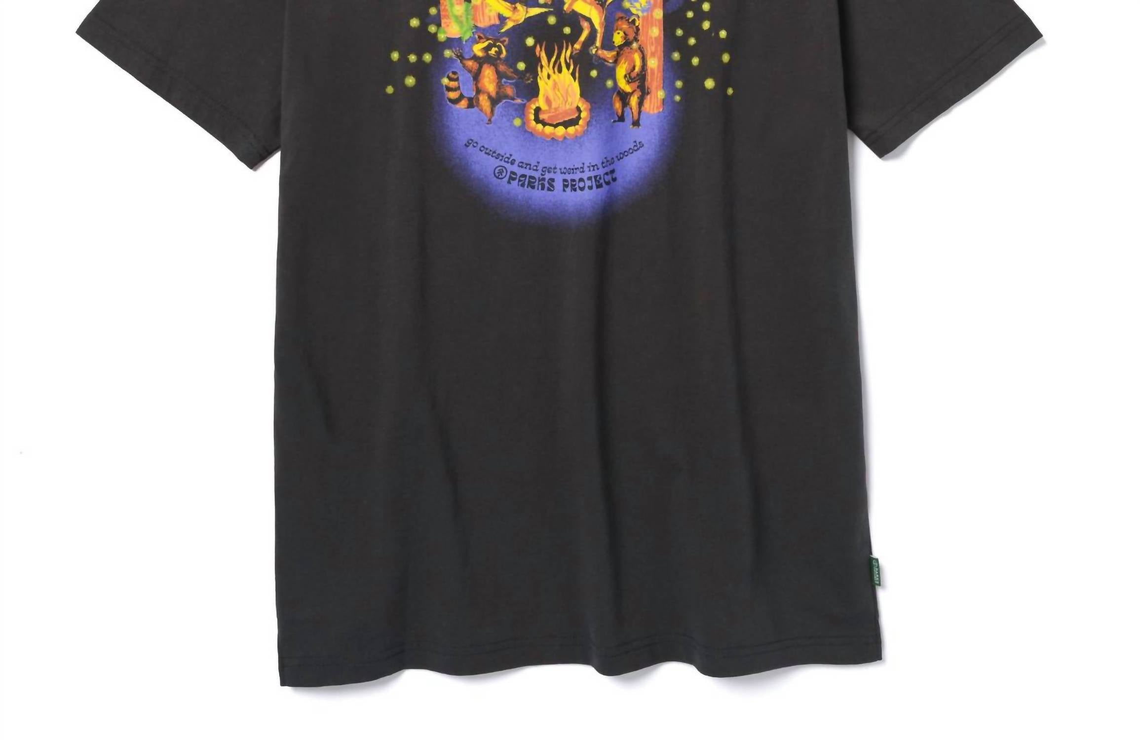 Parks Project Unisex Nature's Magic Tee in vintage black - women's t-shirt - detail view