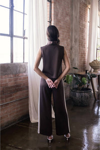 Before You Collection Butter Modal Sleeveless Pant Set in port - women's sleepwear - alternate view