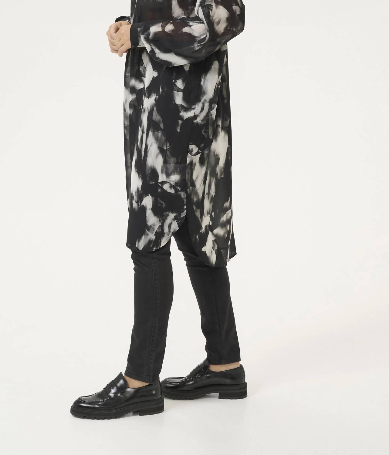 Kaffe - Kaaska Sheer Long Sleeves Shirt Dress