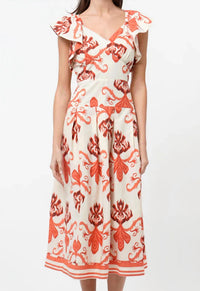 Adelyn Rae - Rosa Flutter Midi Dress