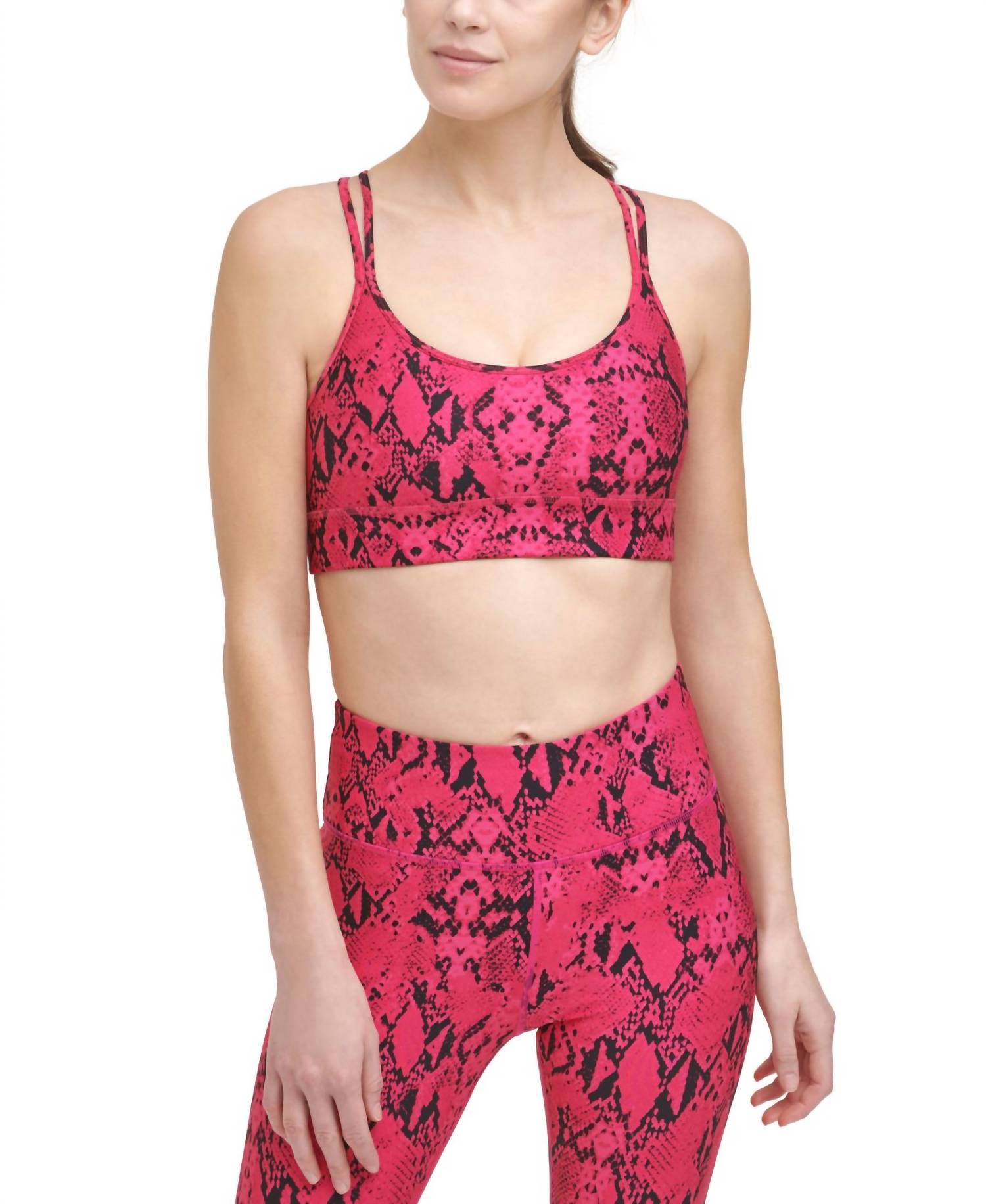 Dkny - Activewear Sport Snake-Embossed Sports Bra