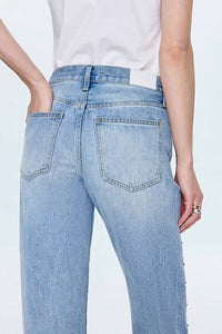 Pistola - Lexi Mid Rise Bowed Straight Jeans