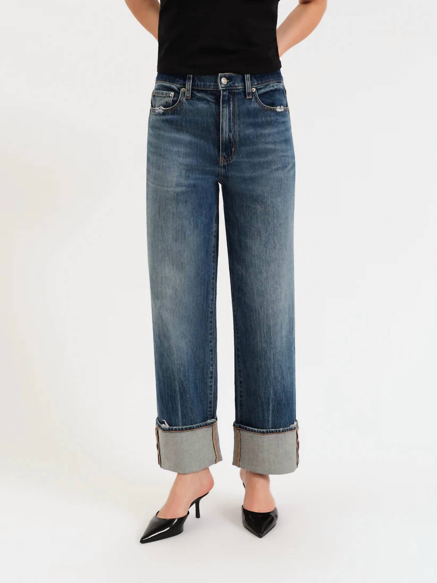 DAZE Eastside High Rise Loose Jeans in crush hour wash - women's jeans