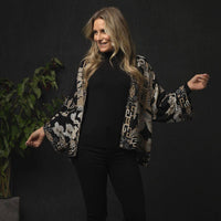 Two'S Company - Open Front Short Kimono