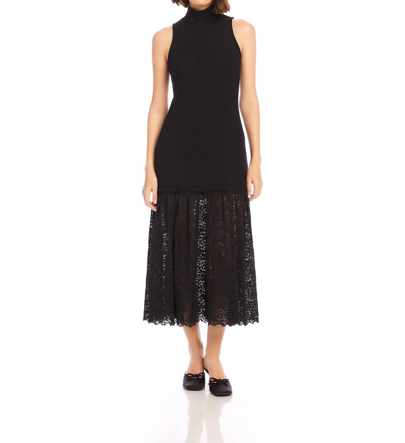 Fifteen Twenty - Liana Contrast Lace Dress
