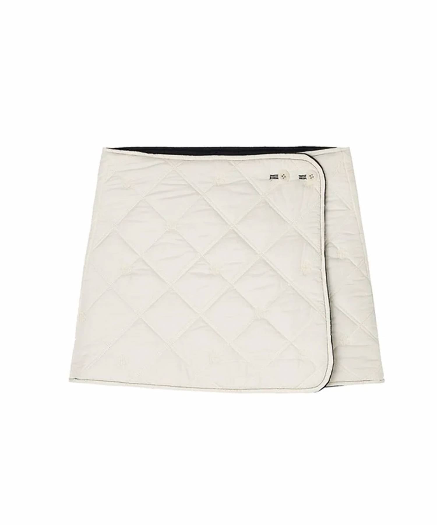 Posherd - Logo Quilted Reversible Padded Wrap Skirt