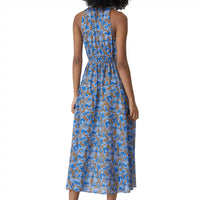 CLOSED Women's Allover Print Dress in nutmeg - women's dress - detail view