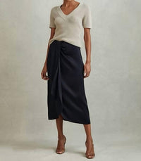 Reiss - Bella High Rise Wrap Midi Skirt