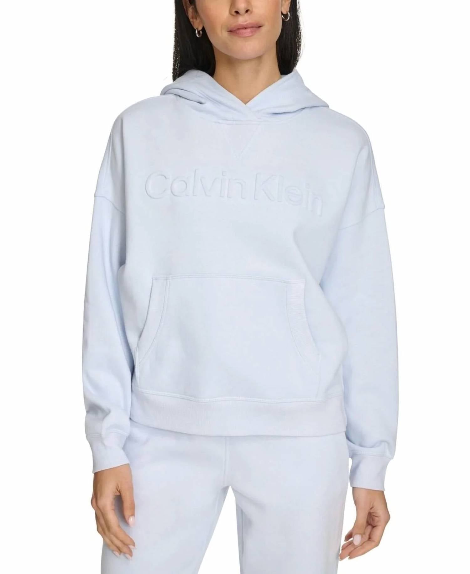 Calvin Klein - Fleece Embossed Logo Pullover Hoodie