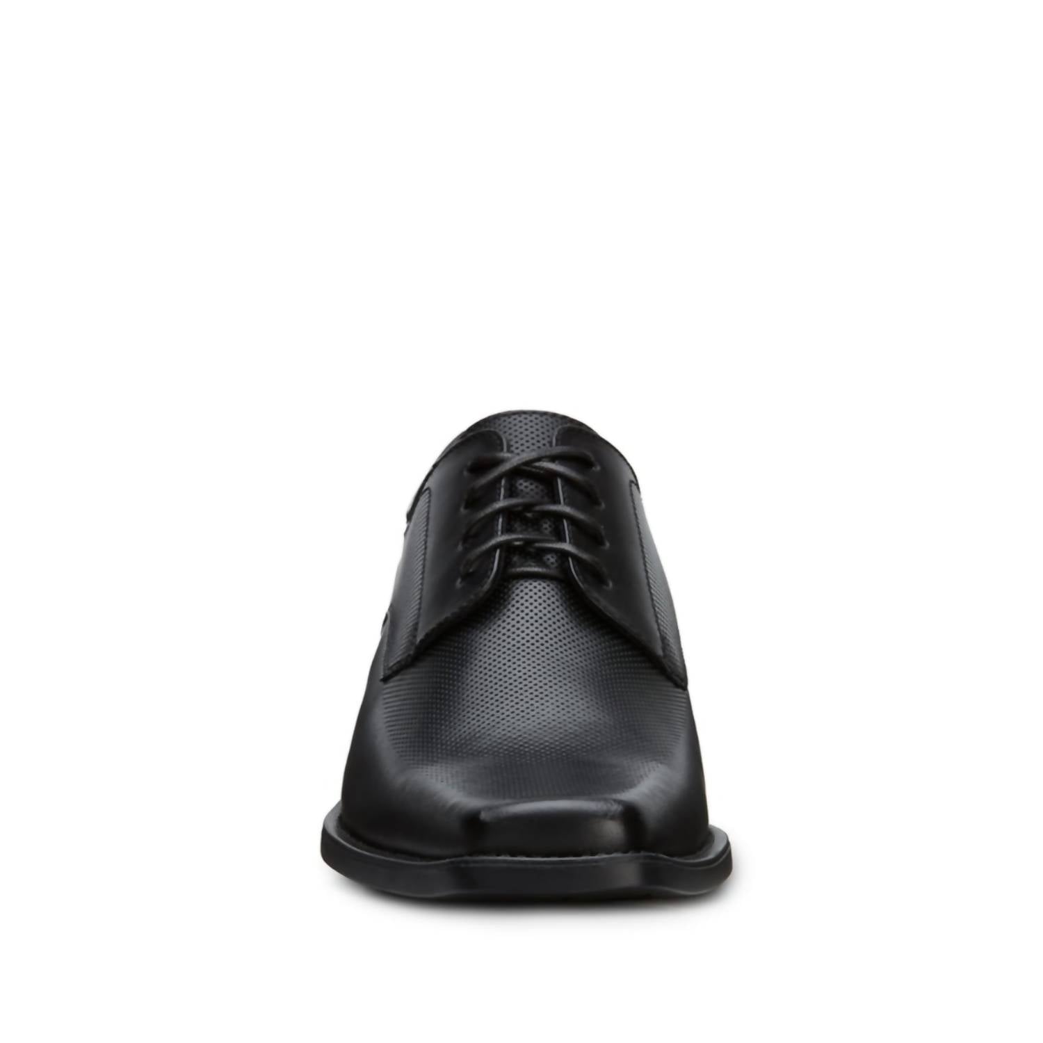 Ferrato Men's Flats Leather Shoes in black - men's shoe - detail view