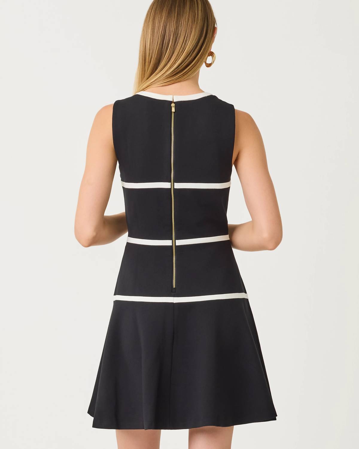 Lilly Pulitzer Clancie Mini Dress in noir - women's dress - detail view