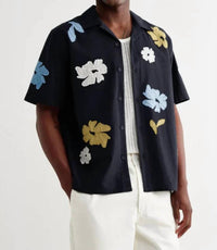 Wax London - Flower Applique Didcot Shirt