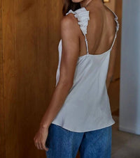 By Together - Elegant Satin Ruffle Strap Camisole