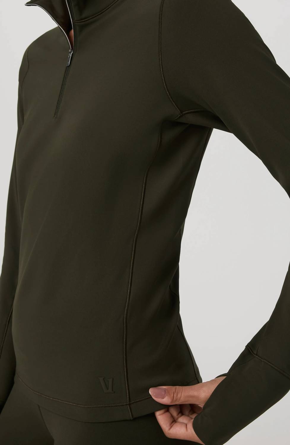 Vuori Chilled Out Half Zip Pullover in olive - women's top - view 4