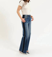 DAZE Far Out High Rise Wide Leg Jeans in tuxedo 1 - women's jeans - alternate view