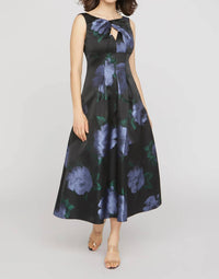 Kay Unger Mia Tea Length Dress in black - women's dress