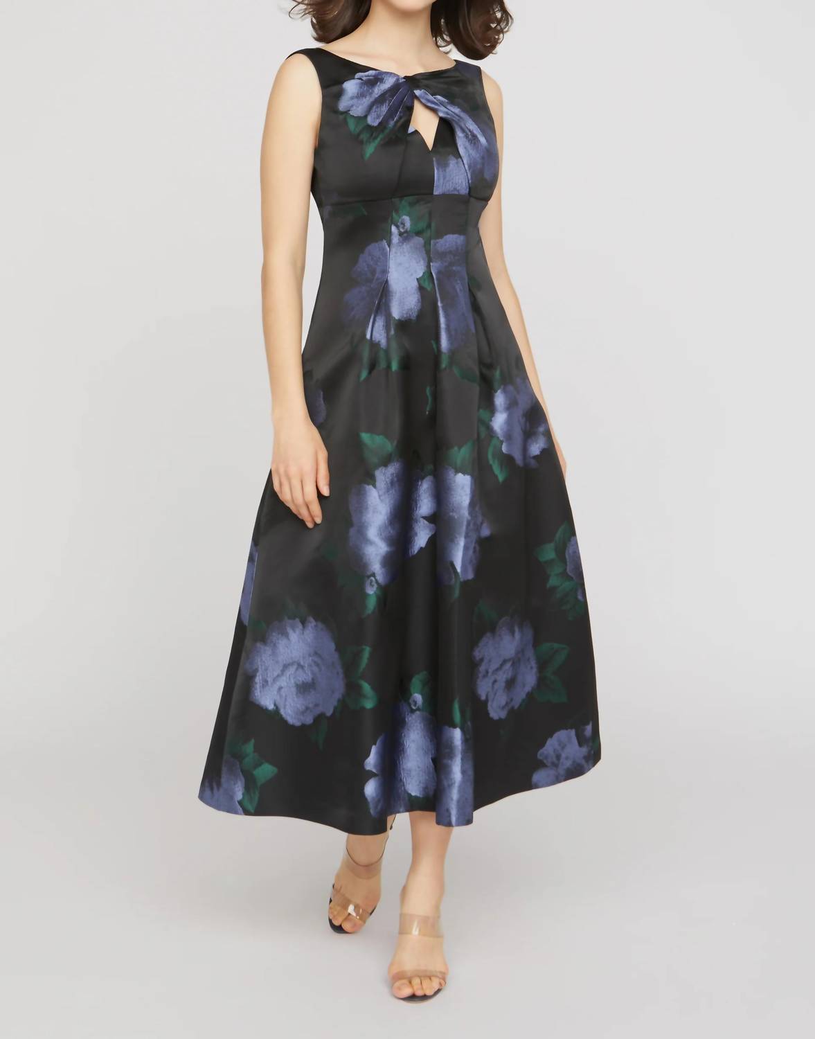 Kay Unger Mia Tea Length Dress in black - women's dress