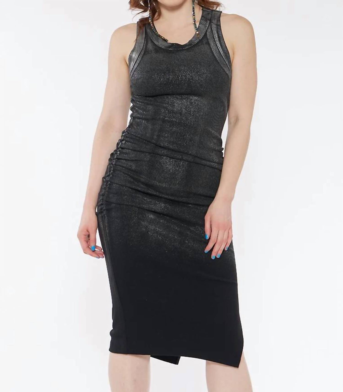 Circular Path - Rib Midi Dress