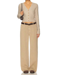Free People School Girl Cardigan in taupe - women's cardigan - view 4