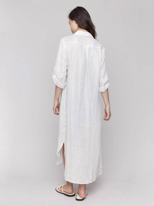 Charlie B - Foil Print Linen Blend Tunic Dress