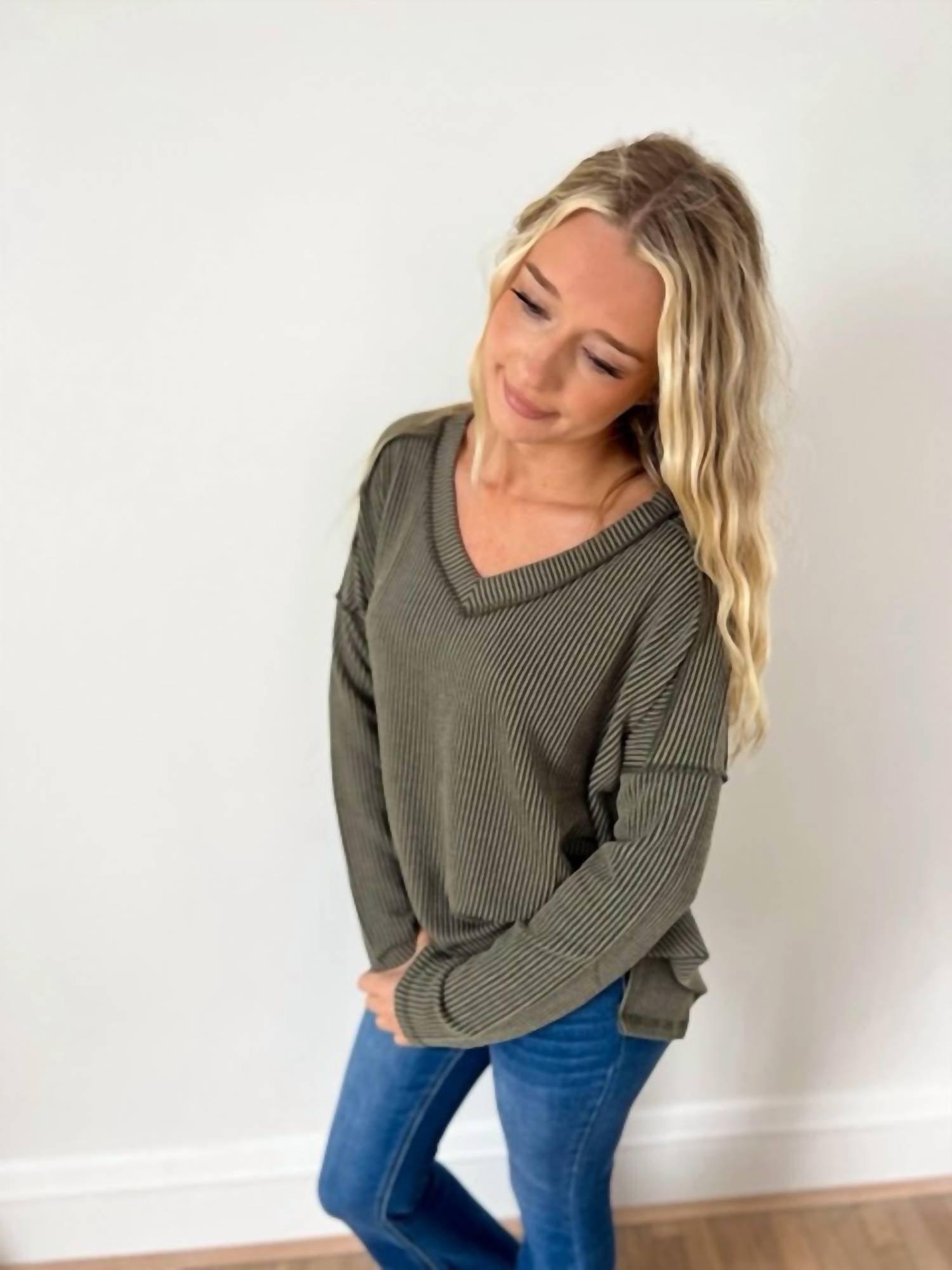 Zenana - Khloe V-neck Top