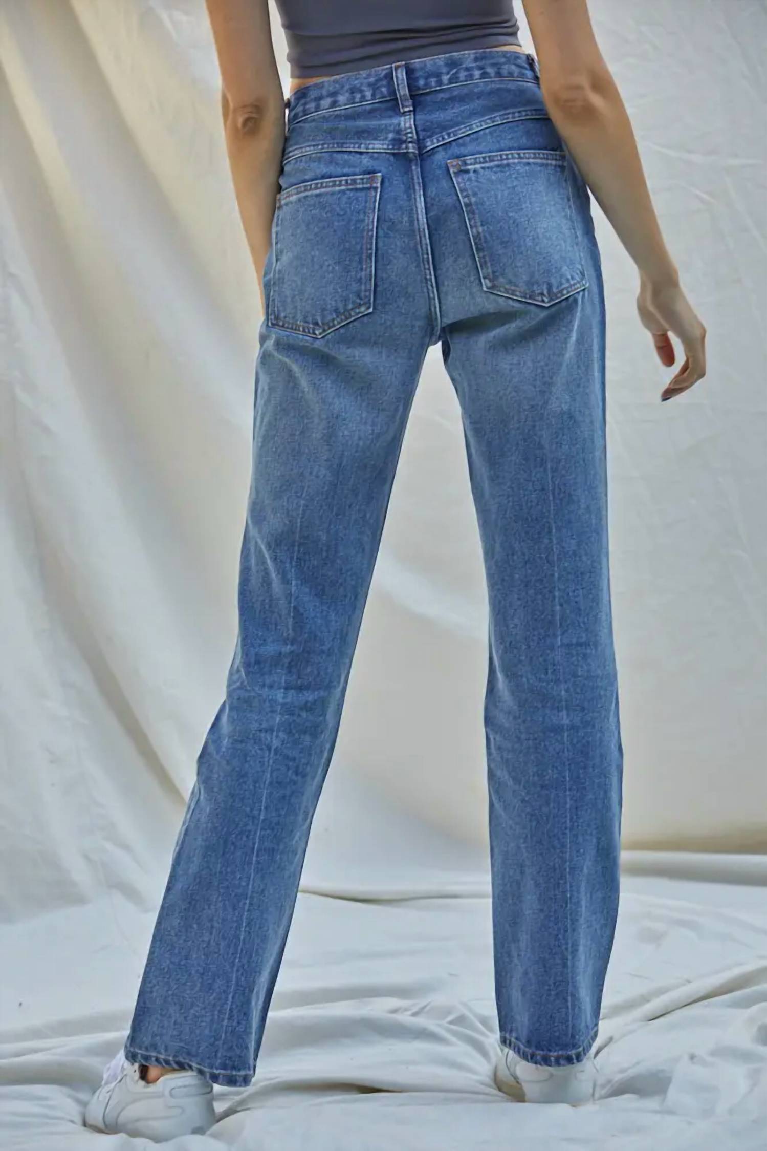 By Together - High Rise Non-stretch Wide Leg Bootcut Jean