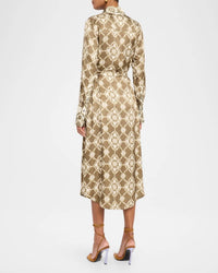 Ramy Brook Victoria Dress in olive tile - women's dress - detail view
