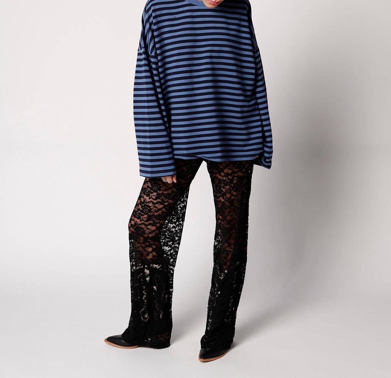 Mimosa - DEEP SEA STRIPED LONG SLEEVE TOP