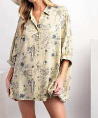 Easel - Hawaiian Dolman Top