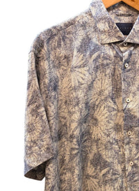 Calder Carmel - Men's Short Sleeve Floral Print Button Up Shirt