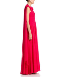 Teri Jon - One Shoulder Chiffon Trim Gown