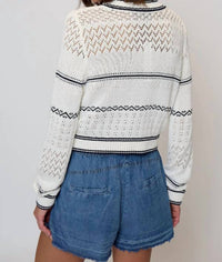 Central Park West - Emanuel Nautical Stripe Cardigan