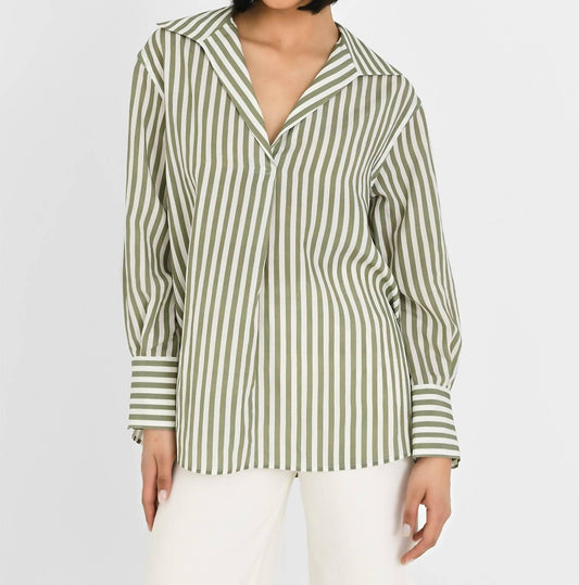 Vince - Coastal Stripe Shaped Collar Shirt