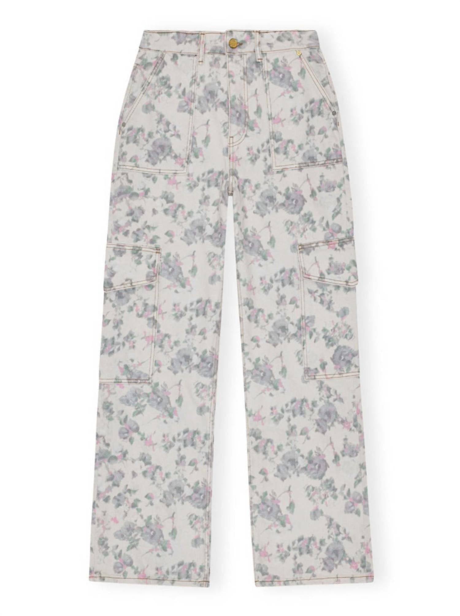 Ganni - Angi Floral Printed Cargo Jean