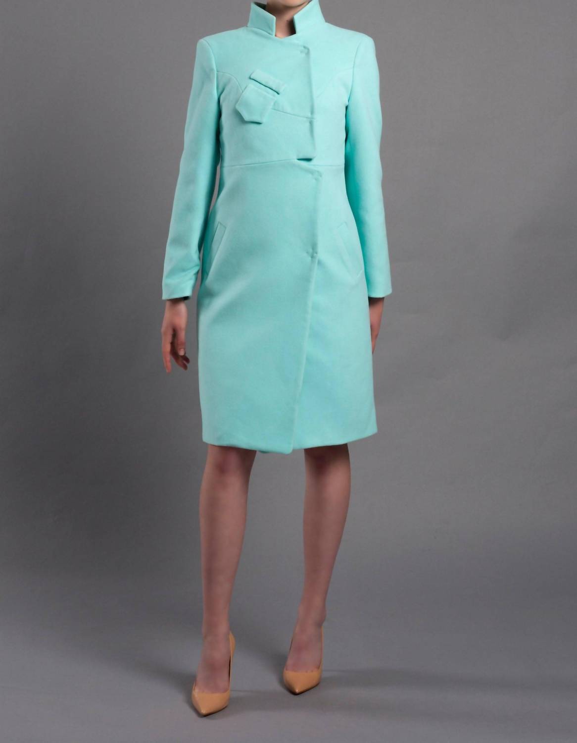 Tavrovska - High Neck Single Breasted Coat