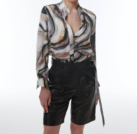 Theo The Label - Urania Geo Print Blouse