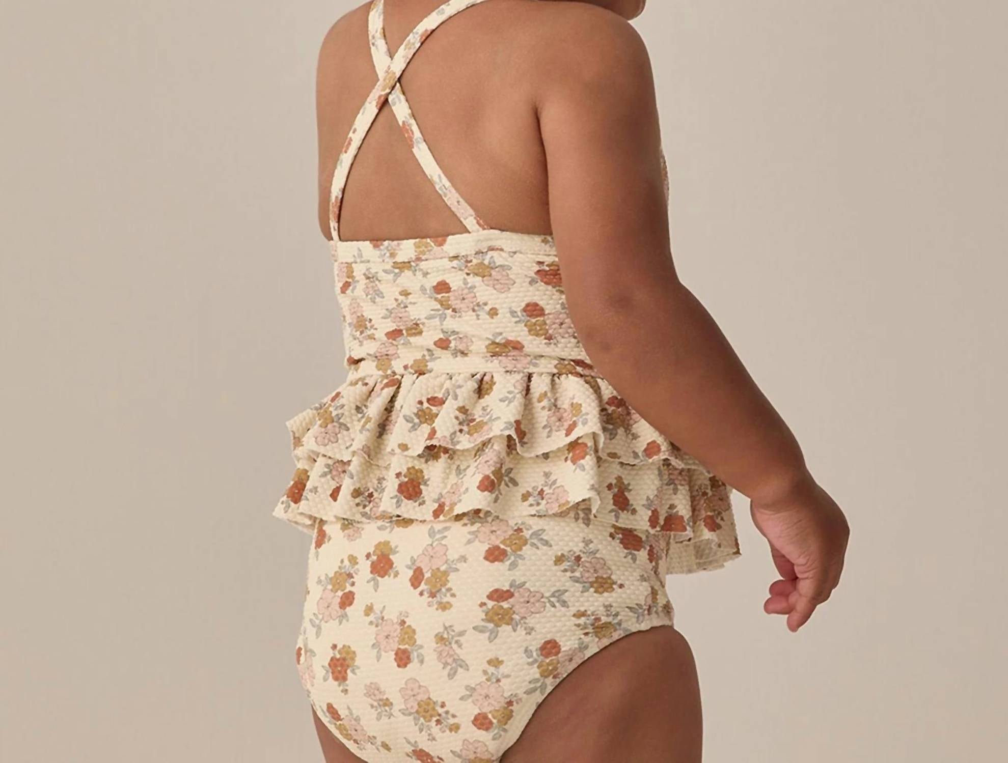Quincy Mae - Girl's Ruffled One-piece Swimsuit