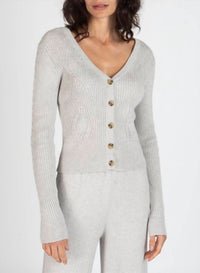 Atm - Women's Cotton Cashmere Mixed Stitch Cardigan