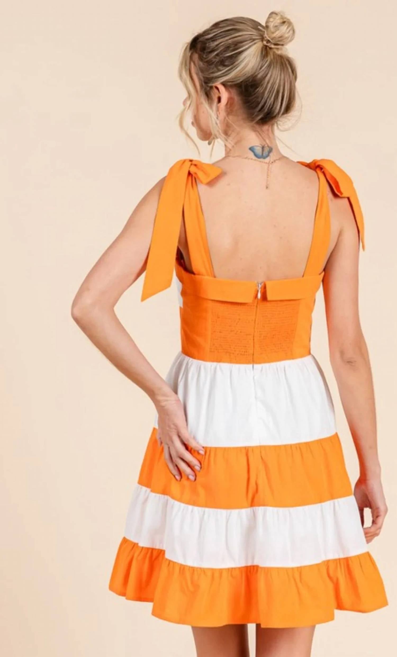 Baby Pink - Color Block Mini Dress With Shoulder Strap