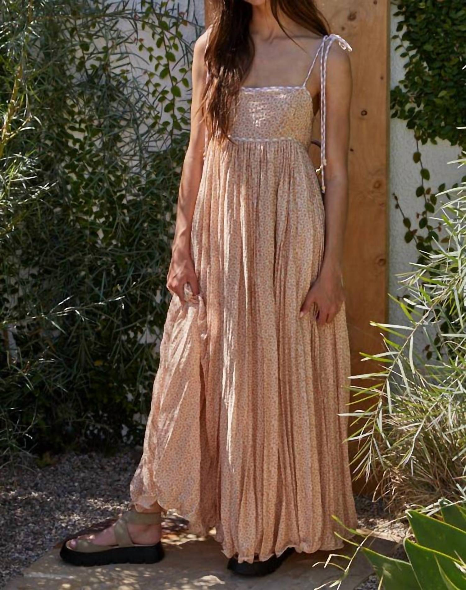 By Together - Floral Print Open Back Maxi Dress
