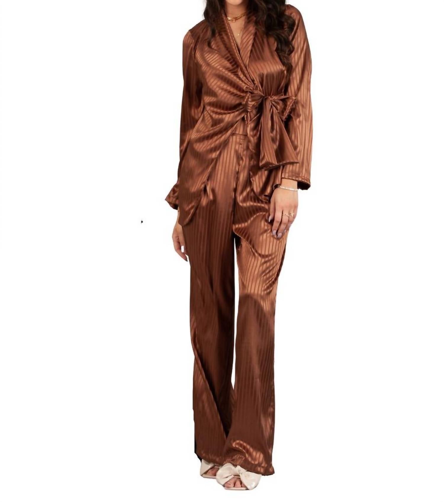 Lucca - Paris Satin Wrap Blazer