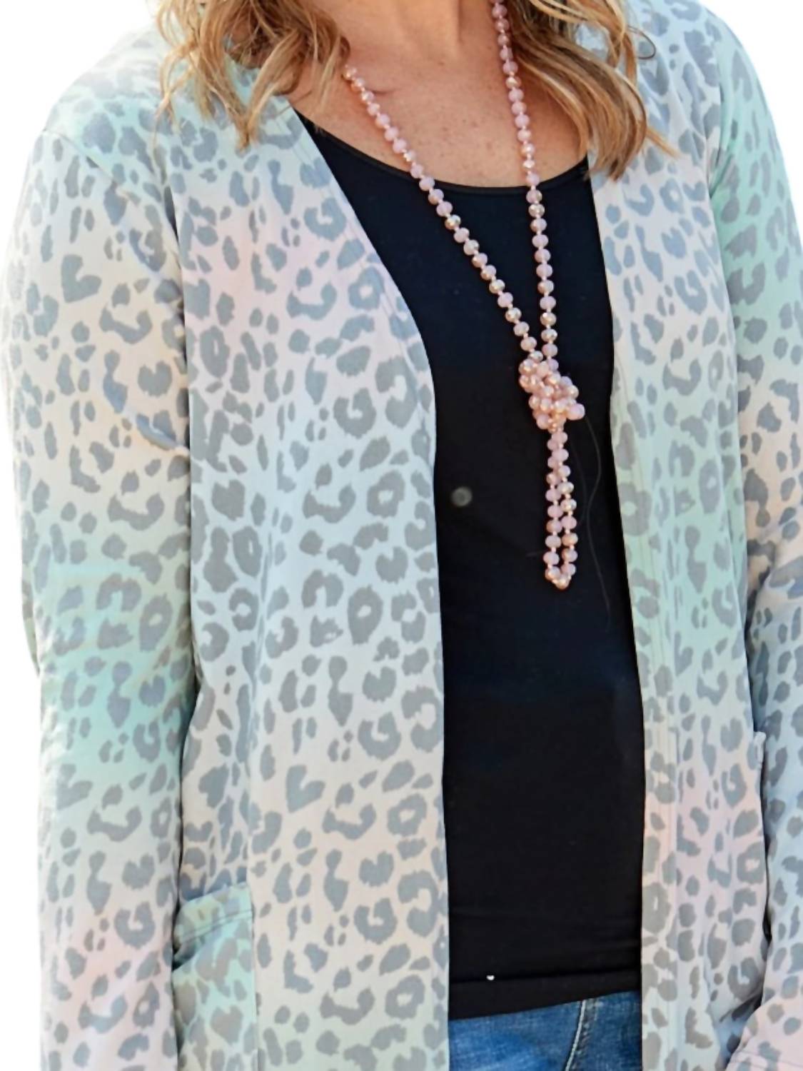 Heimish Usa - Mint Animal Print Cardigan