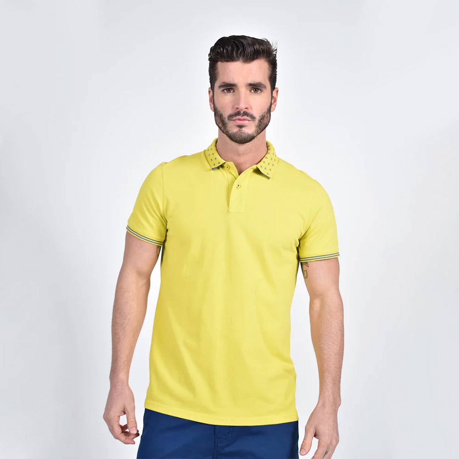 Eight X - Jacquard Polo With Double Sided Print Collar