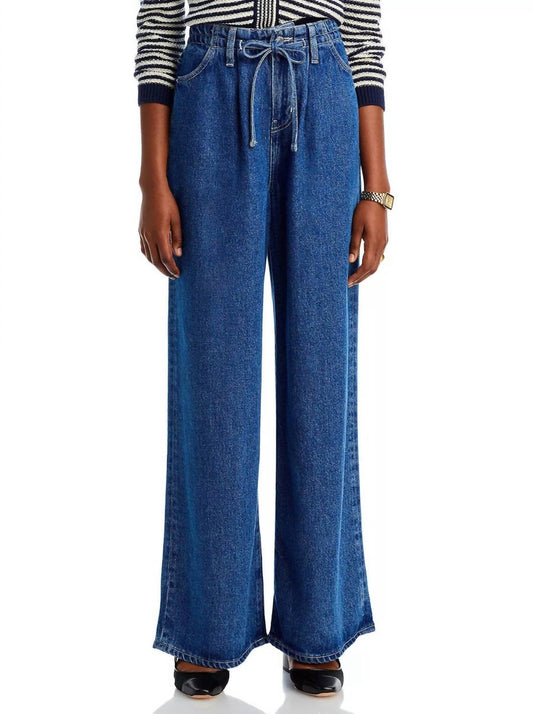 Frame - Drawstring Wide Leg Jeans