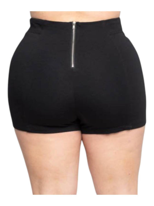 Endless Curves - Ponte Zip Back Hot Shorts