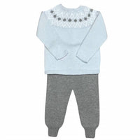 Mi Lucero - Baby's Diamond Fair Isle Jogger Set