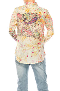 Vintage Goa - Paisley Patchwork Vintage Wash Shirt Top